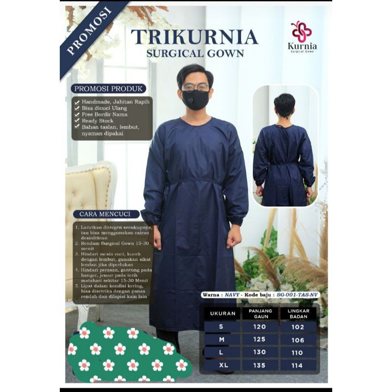 Surgical Gown Kode: SG-001-NV-N