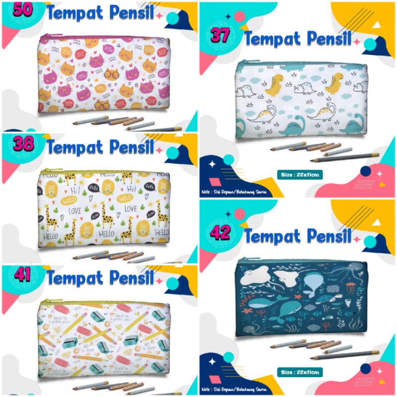 

Tempat Pensil/Dompet pensil/uang/hp/pernak pernik/Souvenir kulit sintetis 22x11 Hello love meow