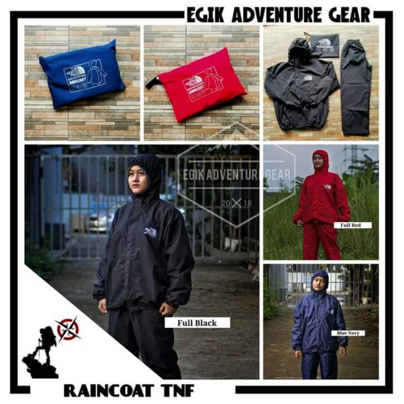 Jas Hujan TNF / Jas Hujan Outdoor | Raincoat Setelan Waterproof Full Seamseal