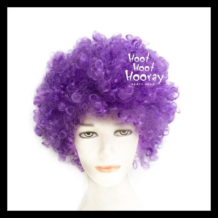 bayar di tempat Wig Ungu / Wig Kribo Ungu / Wig Badut / Wig Cosplay / Rambut Palsu Kode 911