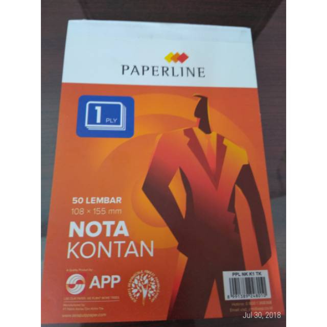 

Nota kontan 1/4 folio HVS paperline
