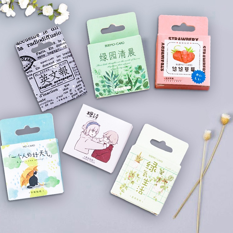 45 Pcs Korean Boxed Handbook Sticker Set DIY Sealing Sticker