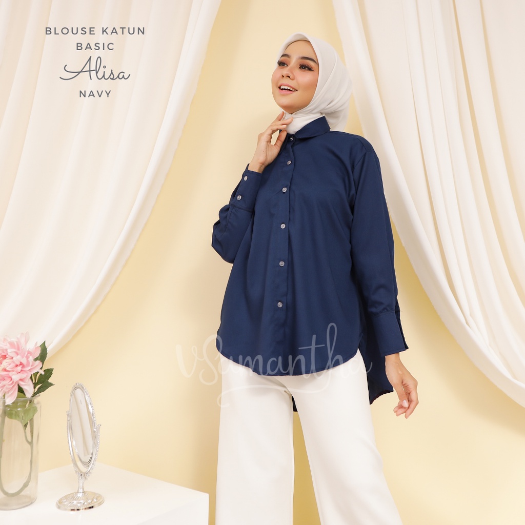 Kemeja Polos / Blouse Basic Alisa