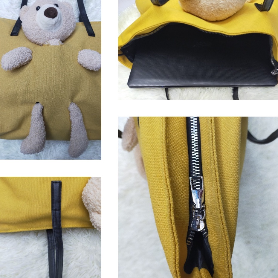 Tas Tote Bag Bahu Shoulder Bag Ukuran Besar Boneka Beruang Bear Lucu Impor 9915#