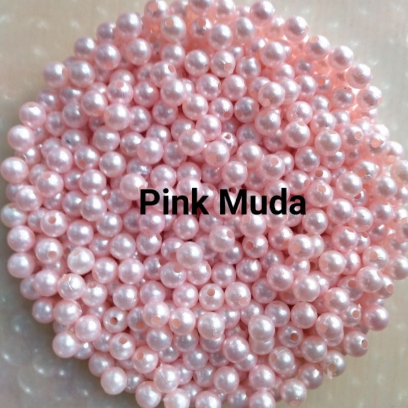 Manik Payet Mote Mutiara Plastik / Ringan 6mm Grade A - 10 Gram