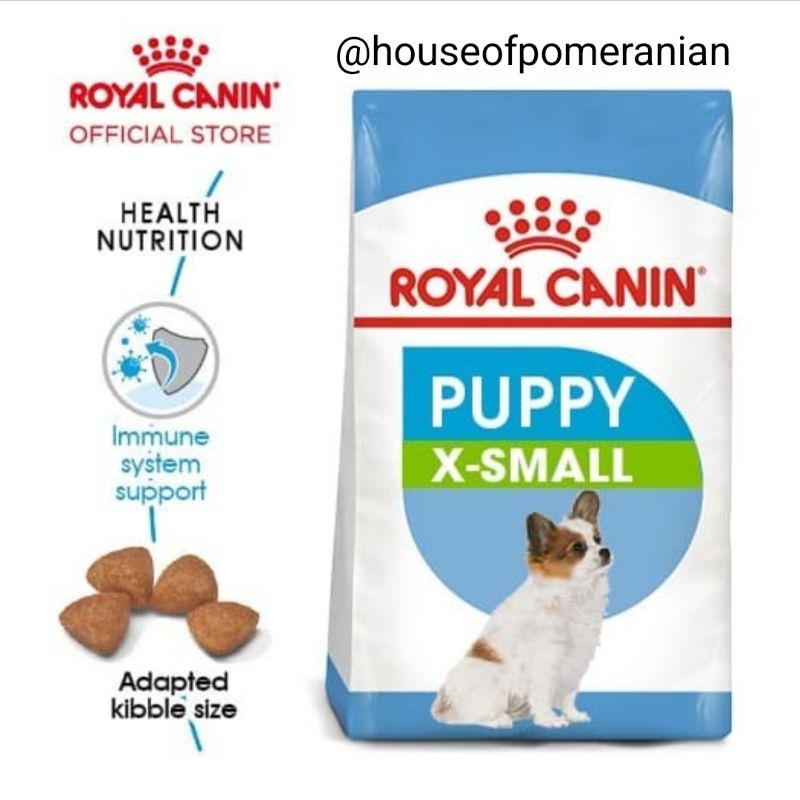 royal canin x-small puppy 500gr dog food kibble anak anjing dog