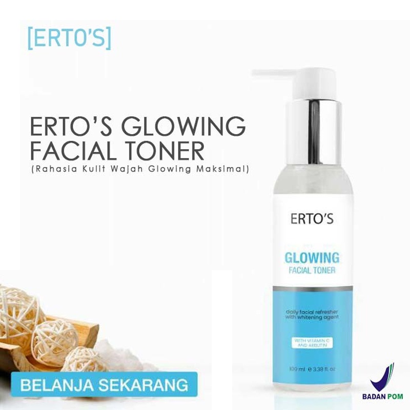 ERTOS Glowing Series Toner BPOM Original 100% Pembersih Wajah Glowing Cerah Bersinar