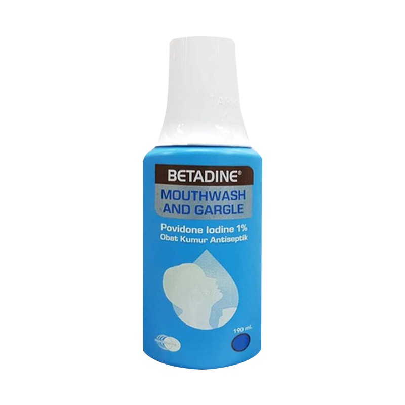 TERLARIS!!! Betadine kumur mouthwash gargle 190 ml