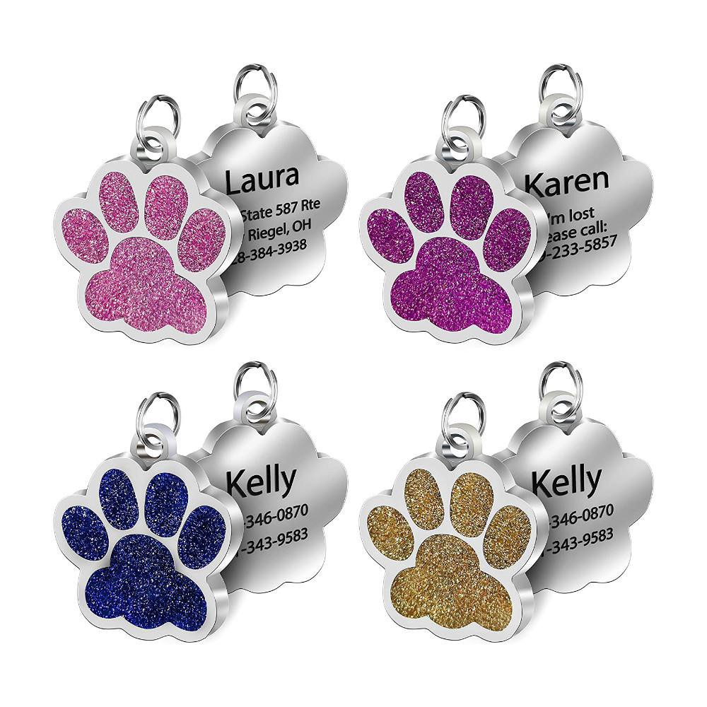 （Ukiran Gratis）name tag anjing/kalung kucing custom/tag nama kucing/bandul nama kucing