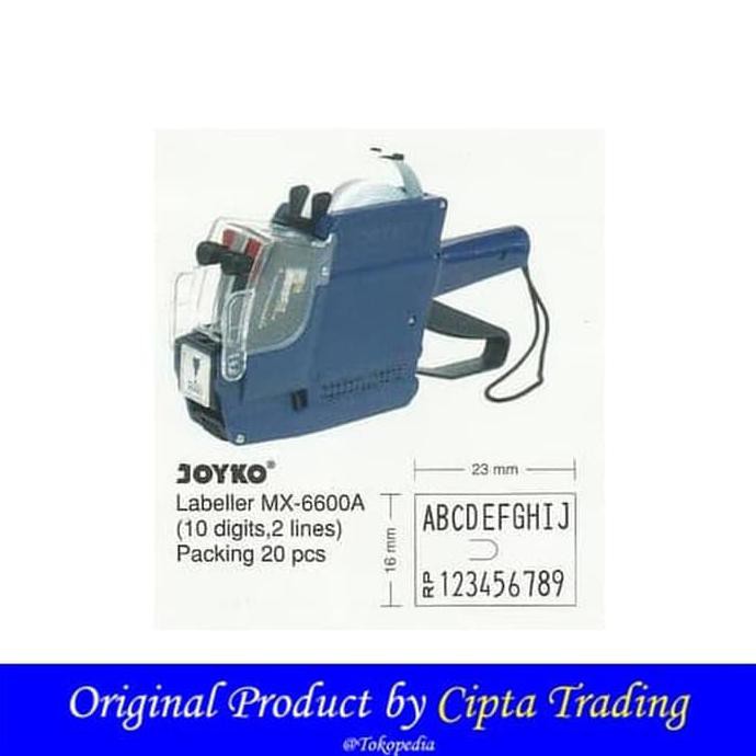 

FREEONGKIR Price Labeller - Joyko - MX-6600A (double line Alphabet & Number) ZD141