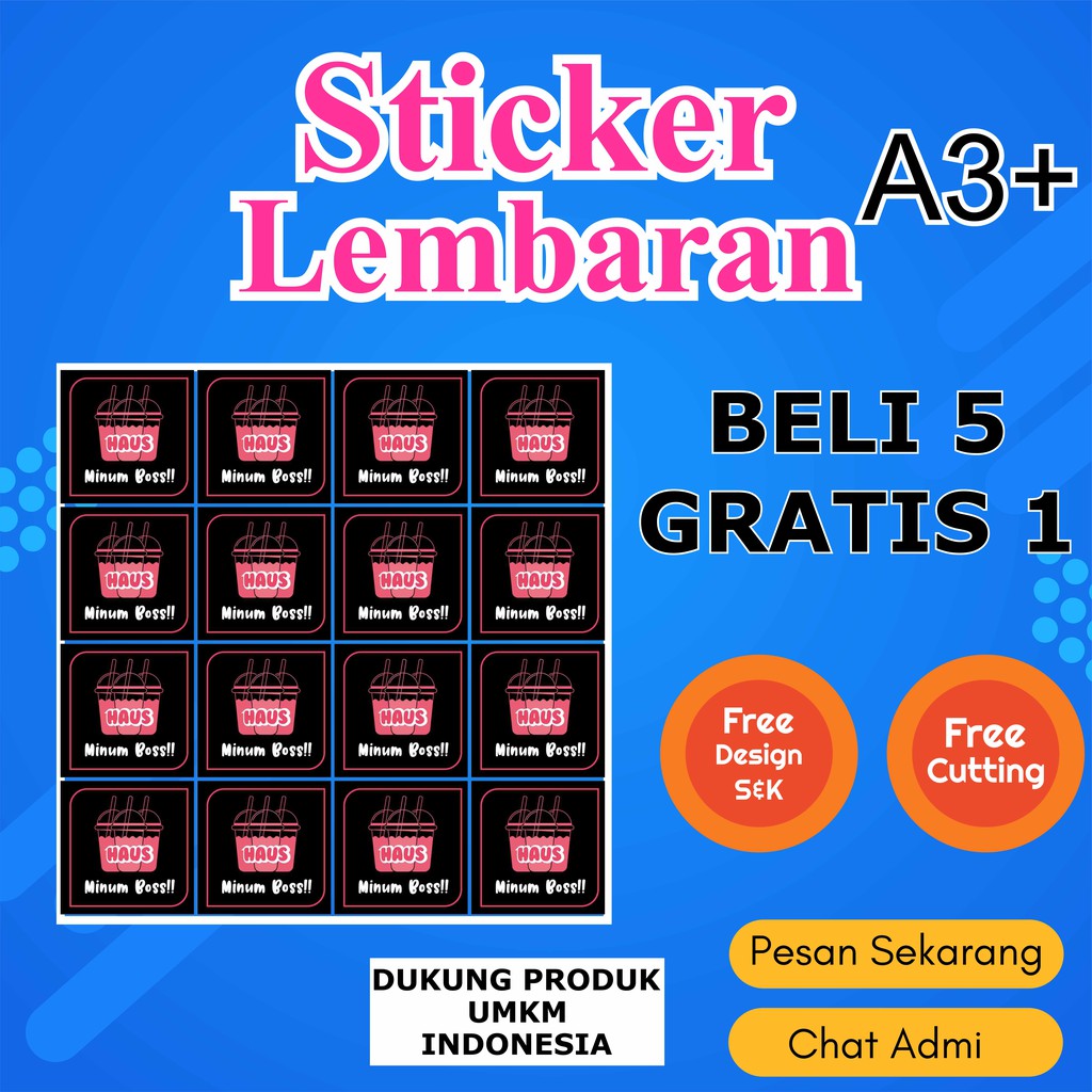 

Cetak stiker, Bulat, Kotak, Oval, Makanan, Mininuman, segel, Sticker seal, Thank You Card, Terimakasih, Stiker, Aqiqah, Tasyakur, Walimatul Khitan, Box, Label Botol, Ollshop, Pengiriman, Murah, Promo, Peringatan, Packaging, Custom, Krhomo,Lembaran,Dll.