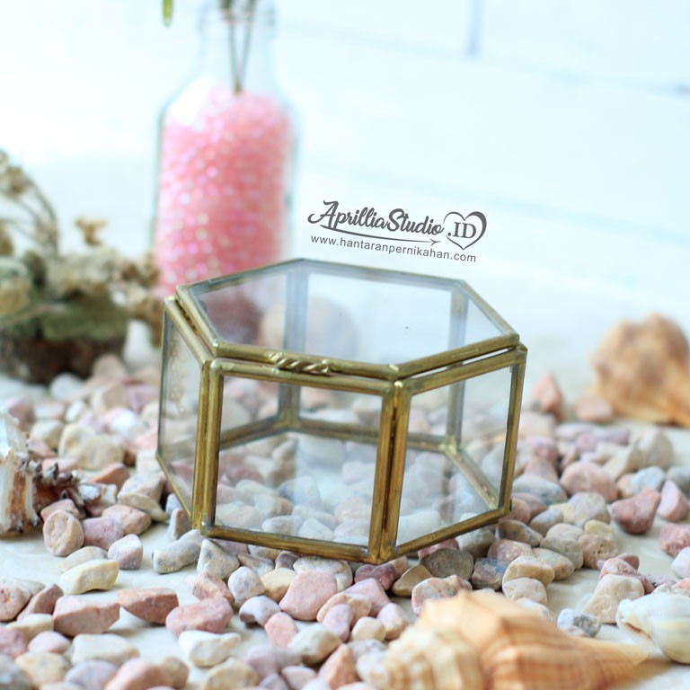 Kotak Perhiasan | Ringbox Terarium Mini Box S6 Uk 9x10x6 cm