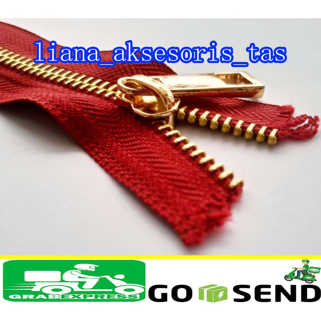 -AKSESORIS TAS DAUN RESLETING NOMOR 5 JUAL PER METER KUALITAS IMPORT WAJIB PAKAI KEPALA RESLETING GI