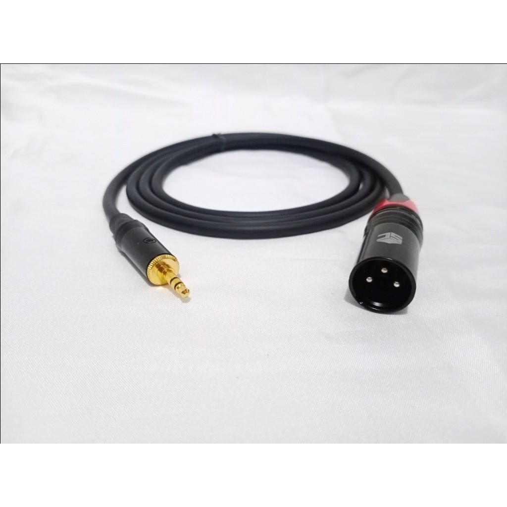 KABEL CANON XLR MALE (COWOK) KE MINI STEREO BLACK 17-20 METER