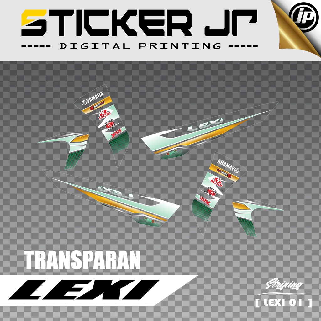 Striping Motor LEXI - Striping Motor Yamaha Lexi Bahan Transparan JP01