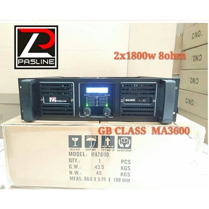 Pasline MA 3600  Power Amplifier 2 Channel