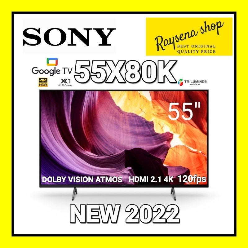 Jual SONY 55X80K 4K UHD HDR Smart Google TV 55 Inch KD-55X80K | Shopee ...