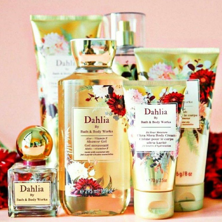 BATH &amp; BODY WORKS BBW DAHLIA SERIES MIST LOTION SHOWER GEL BODY CREAM HAND CREAM SHOWER GEL BODY CREAM LOTION MIST WASH WALLFLOWER ROOMSPRAY SCENTPORTABLE GENTLE GEL DEEP CLEANSING GENTLE FOAMING CREAMY LUXE