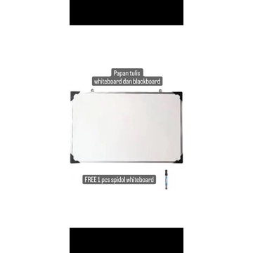 Papan Tulis blackboard dan whiteboard (1 pcs) free 1 pcs spidol WB