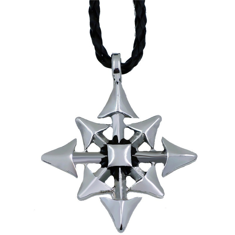 Kalung Tali Kulit Liontin Snowflake Silver Gaya Vintage Untuk Unisex