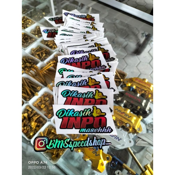 

stiker hologram DIKASIH INPO MASEHHH