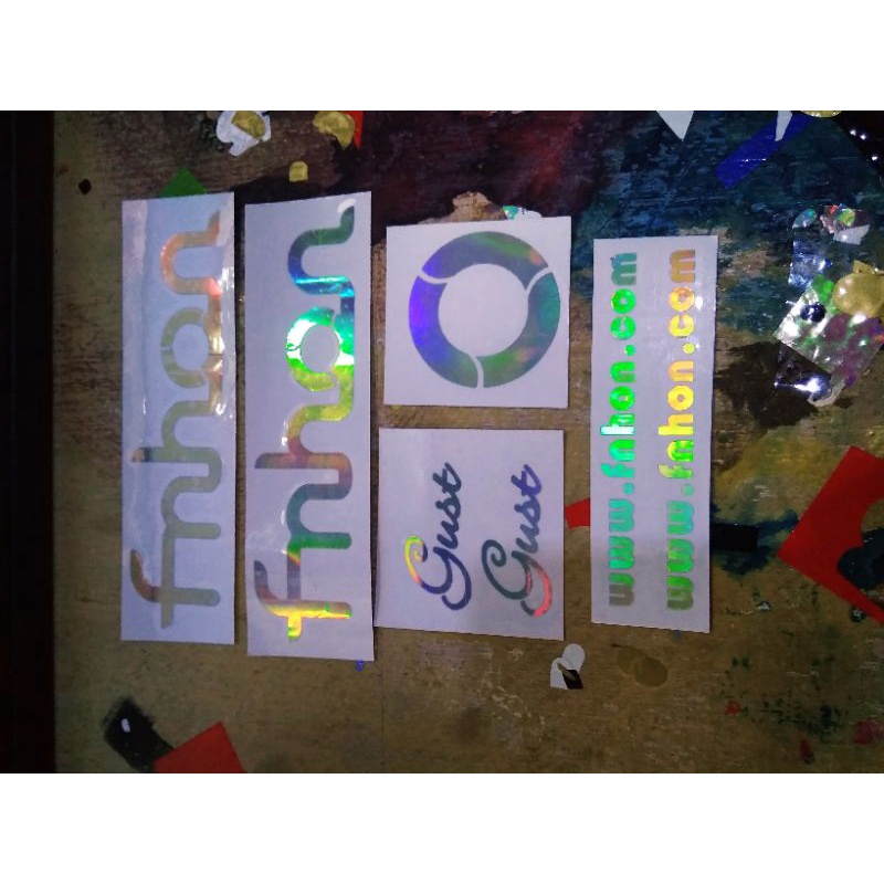 Cutting Sticker Sepeda Fnhon Gust Hologram Set