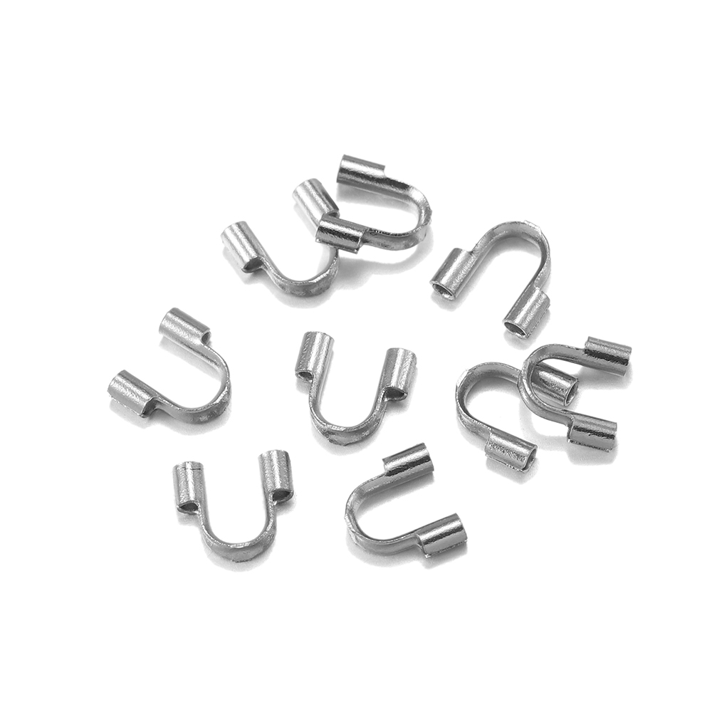 30 Pcs Pelindung Kawat Bahan Stainless Steel Bentuk U Untuk Membuat Perhiasan