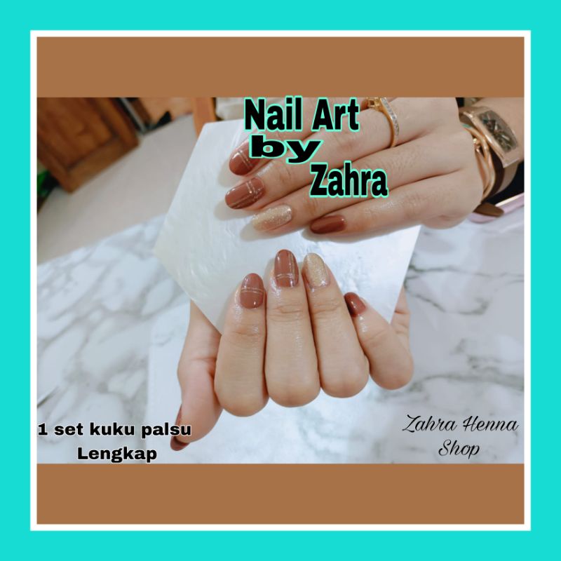 Nail Art By Zahra Kuku Palsu Wedding Fake Nail