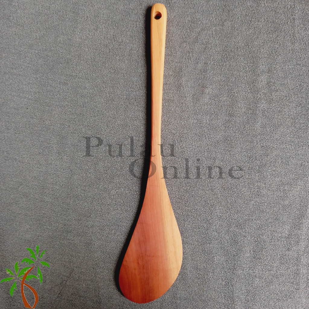 Spatula Kayu Lengkung Sawo 35 cm - Sutil Kayu Krisna