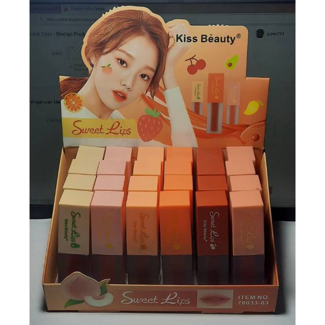 [PER 6 PCS] LIP GLOSS KISS BEAUTY SWEET LIPS NO.70033-03