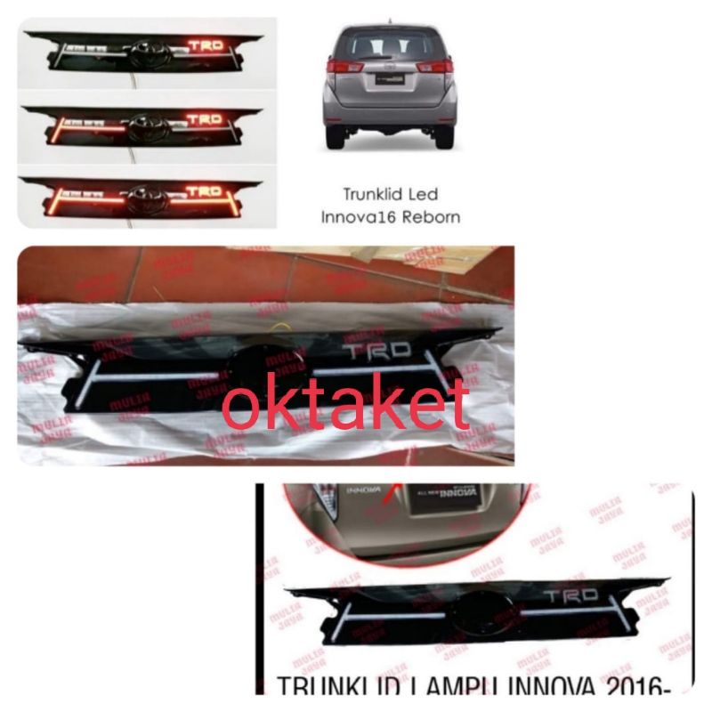 trunk lid all new innova  reborn 2016 trd with lamp ada lampu led