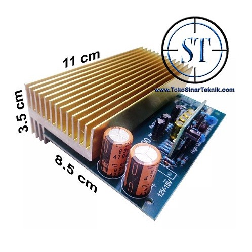 Kit Power Amplifier Stereo Class D200 2x100W 200W In 5-8A 12V Plus Heatsink Pendingin HIgh Quality Class D Ampli Product by Bell