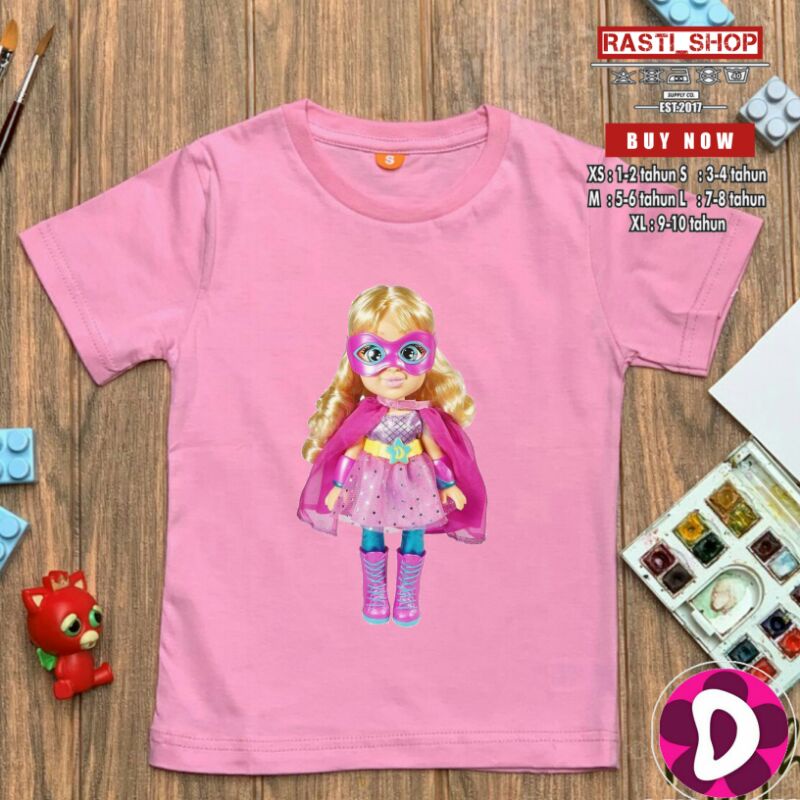 kaos anak baju anak diana doll Love diana