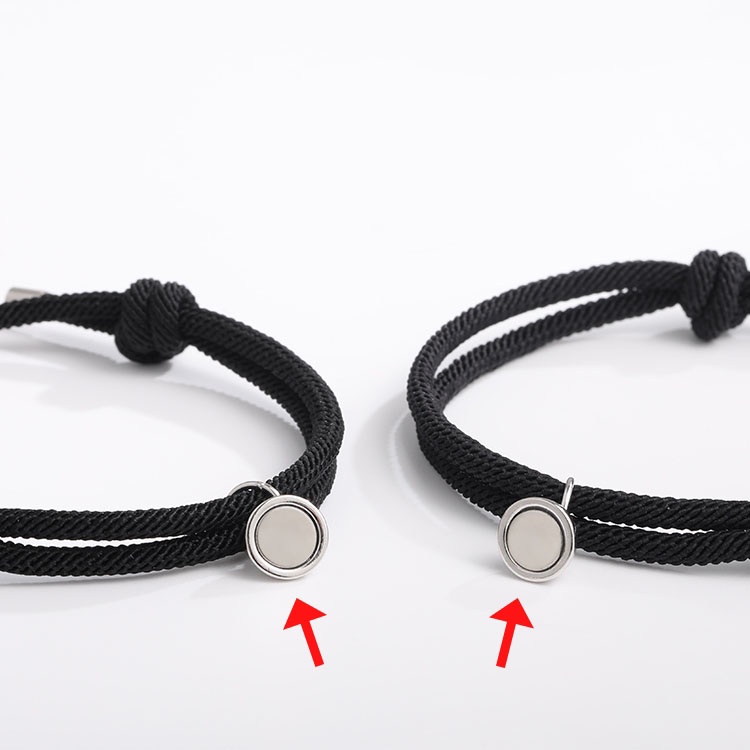 (COD)GELANG TALI SEPASANG COUPLE IMPORT DENGAN MAGNET BRACELET PASANGAN PERSAHABATAN 2 GELANG