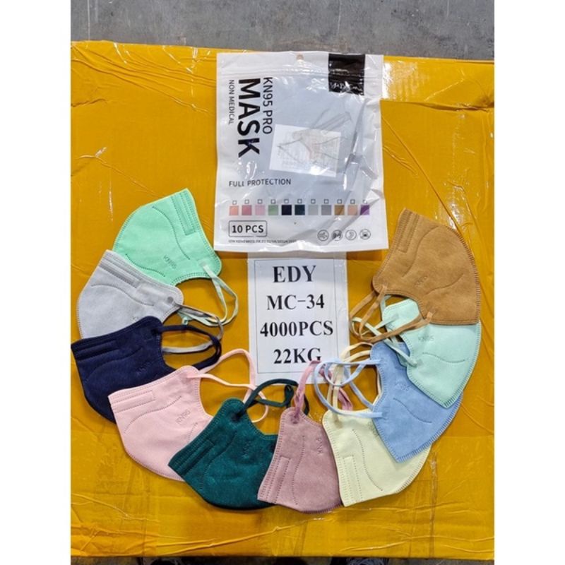 masker kn95 pro ynb warna import isi 10pcs kemenkes