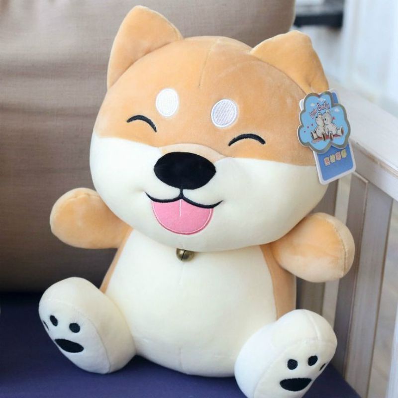 Boneka Anjing Shiba Inu Stand 45cm Husky Jumbo Lucu Murah Lembut Dan Empuk