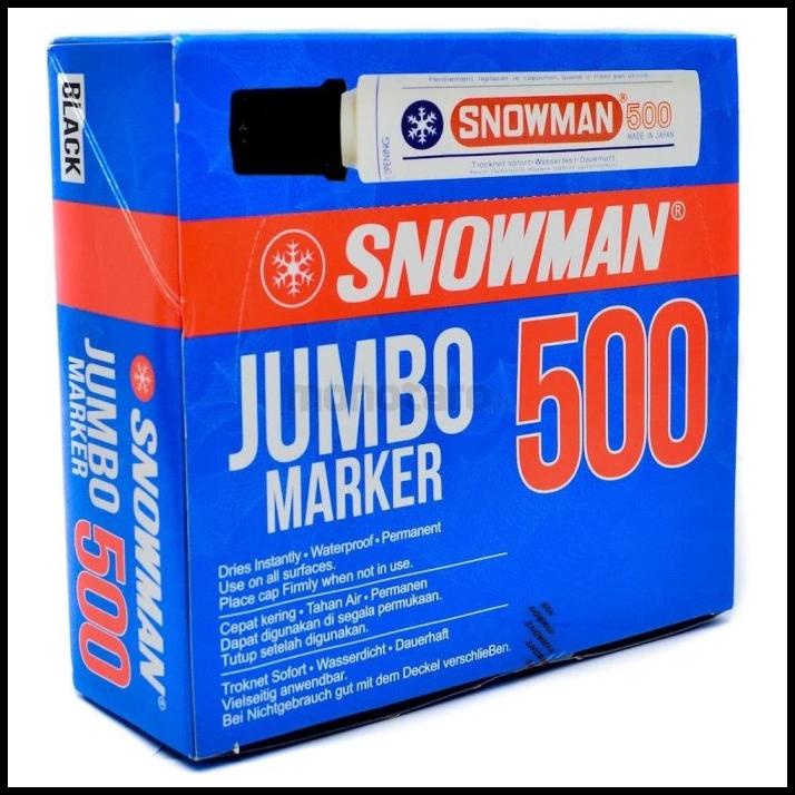 

Force | Spidol Snowman 500 Jumbo Permanent Marker (12Pcs)