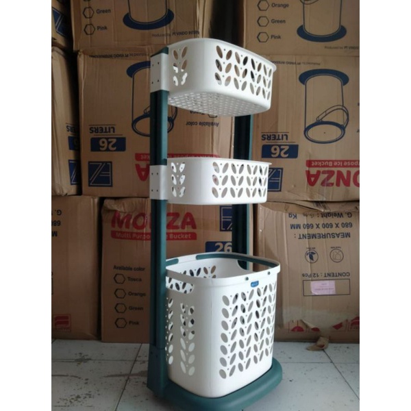 Rovega laundry susun 3 / rak baju kotor / rak cucian
