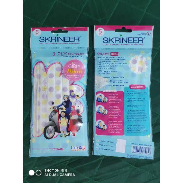 Masker Hijab 3 ply satuan Filter 99,9% Masker Mulut Masker Non Medis harga satuan