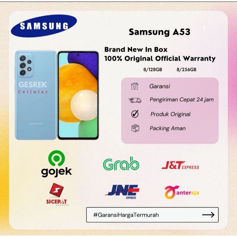 Samsung A53 5G 128GB 256GB - Garansi RESMI