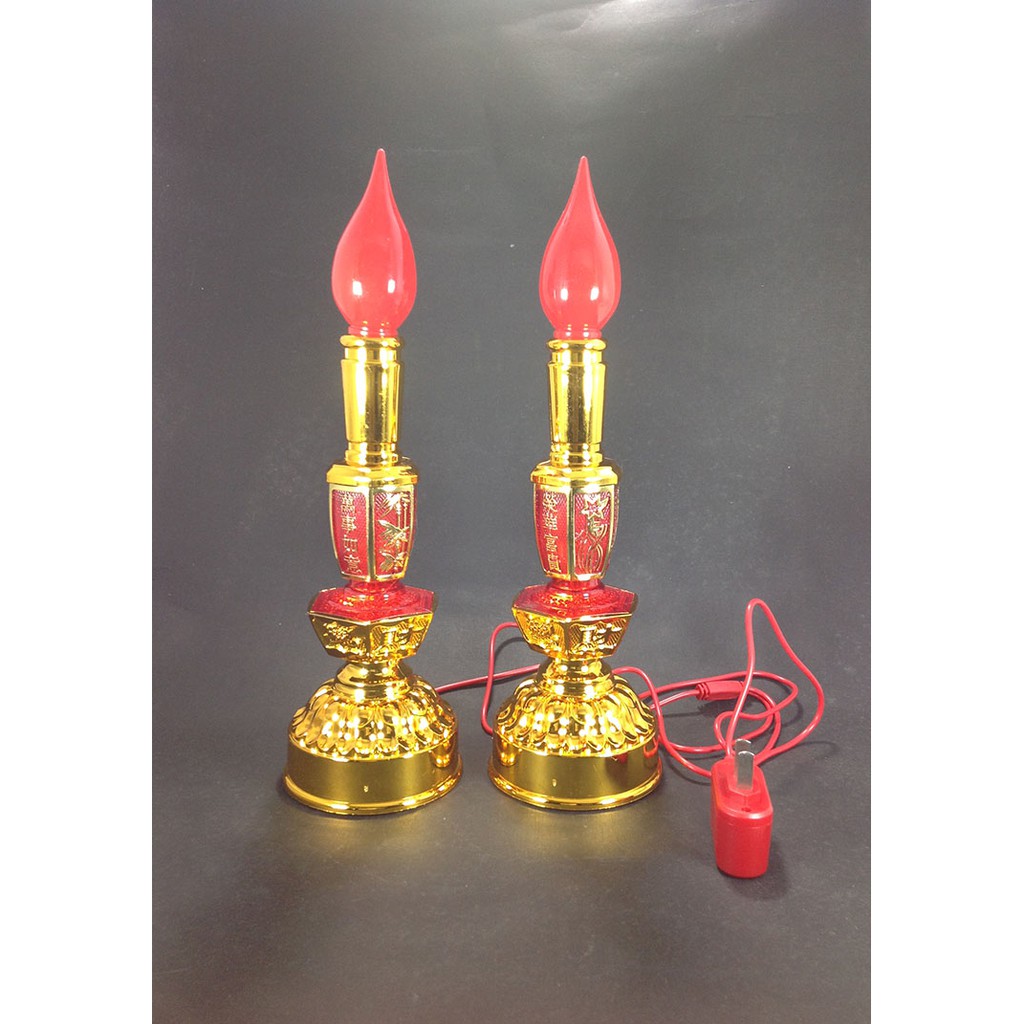 LAMPU LED LILIN LISTRIK WARNA EMAS DOUBE GUNA 6INCH