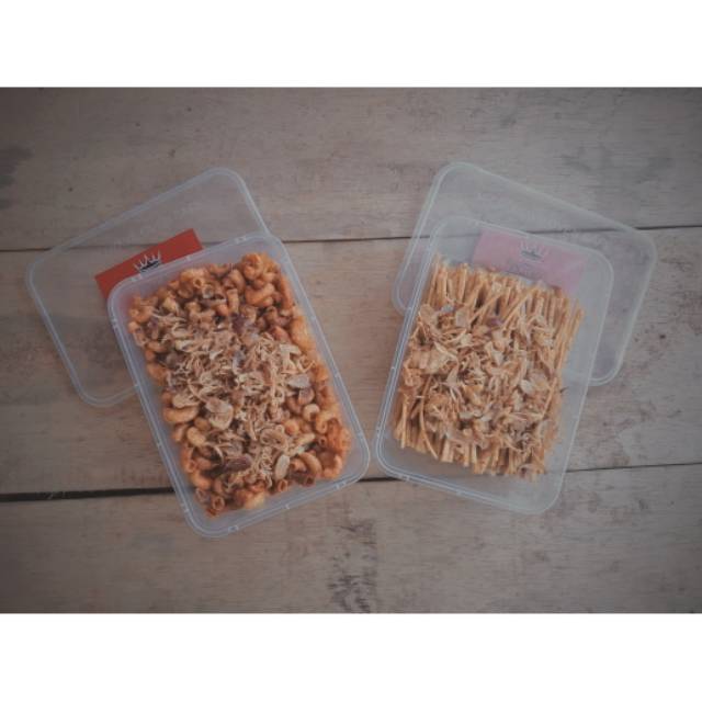 

Mie lidi makaroni murah meriah 2 tepak | biting asli pekalongan | bawang goreng