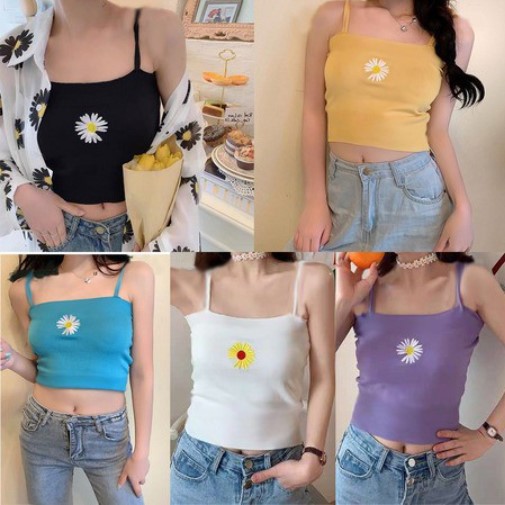 [SALE] iseven p TANKTOP CROP DAISY