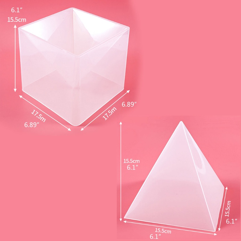 SIY  Super Large DIY Pyramid Resin Mold Set Large Silicone 3D Pyramid Molds Jewelry Making Mould Tools Home Decor 15cm/5.9&quot;