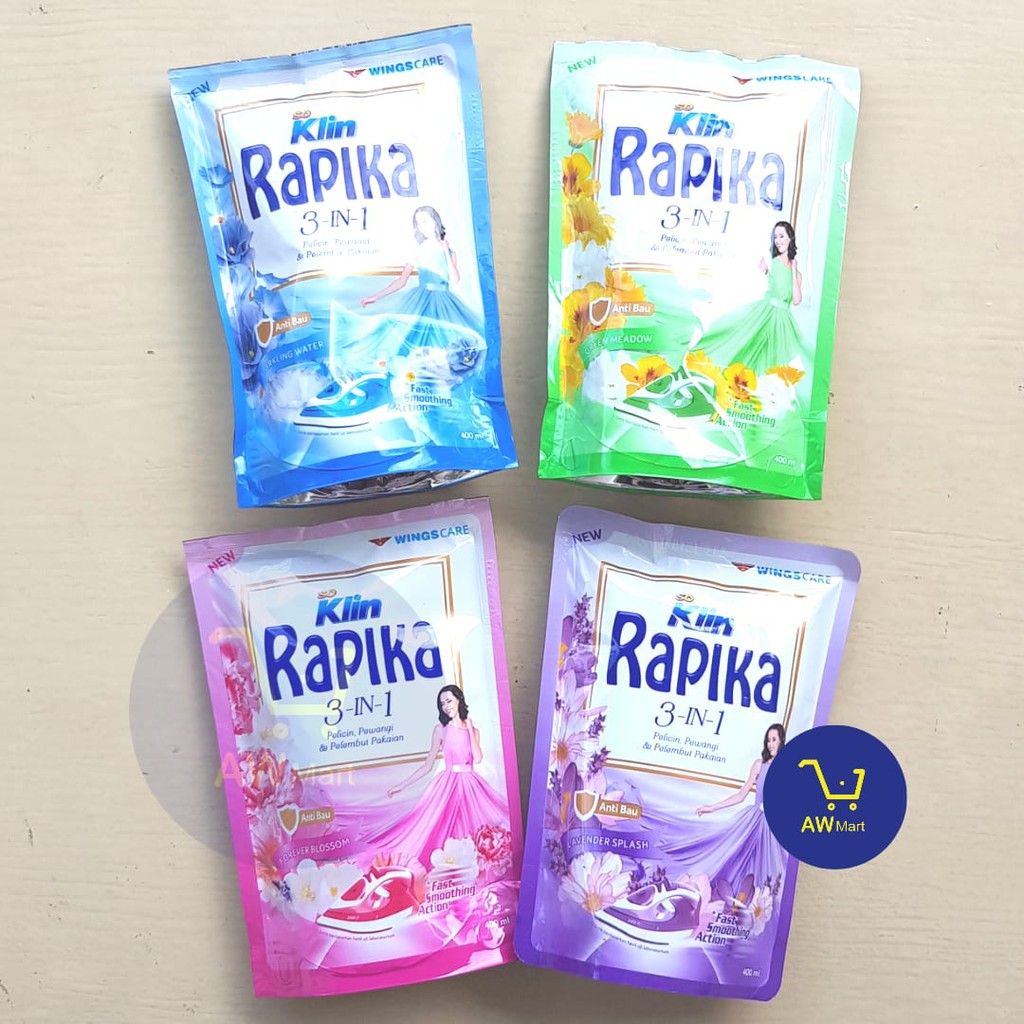 SOKLIN RAPIKA 3 IN 1 400ML - PELICIN , PELEMBUT &amp; PEWANGI PAKAIAN (DARI PABRIK LANGSUNG)