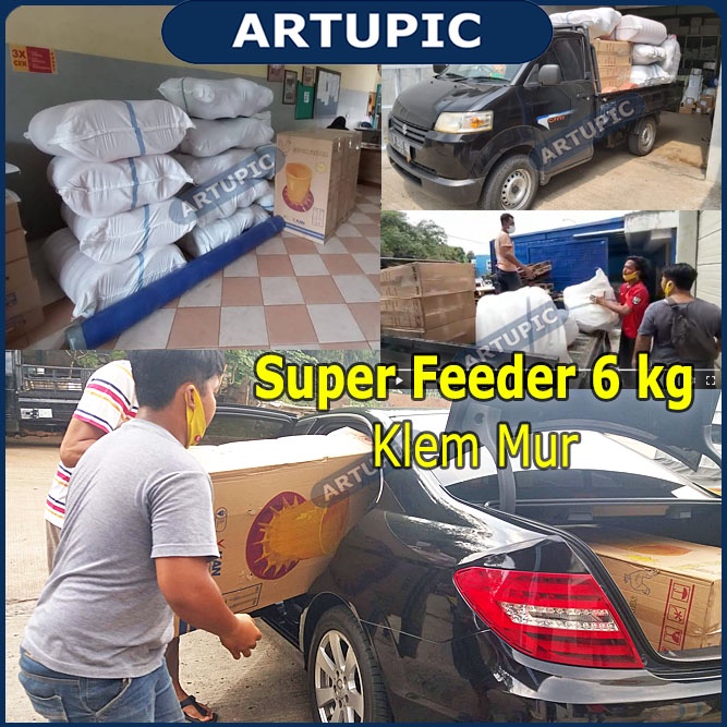 Super Feeder 6 Kg KELIPATAN 10 PCS Tempat Makan Ayam Klem Mur Pedaging Broiler 6kg Artupic