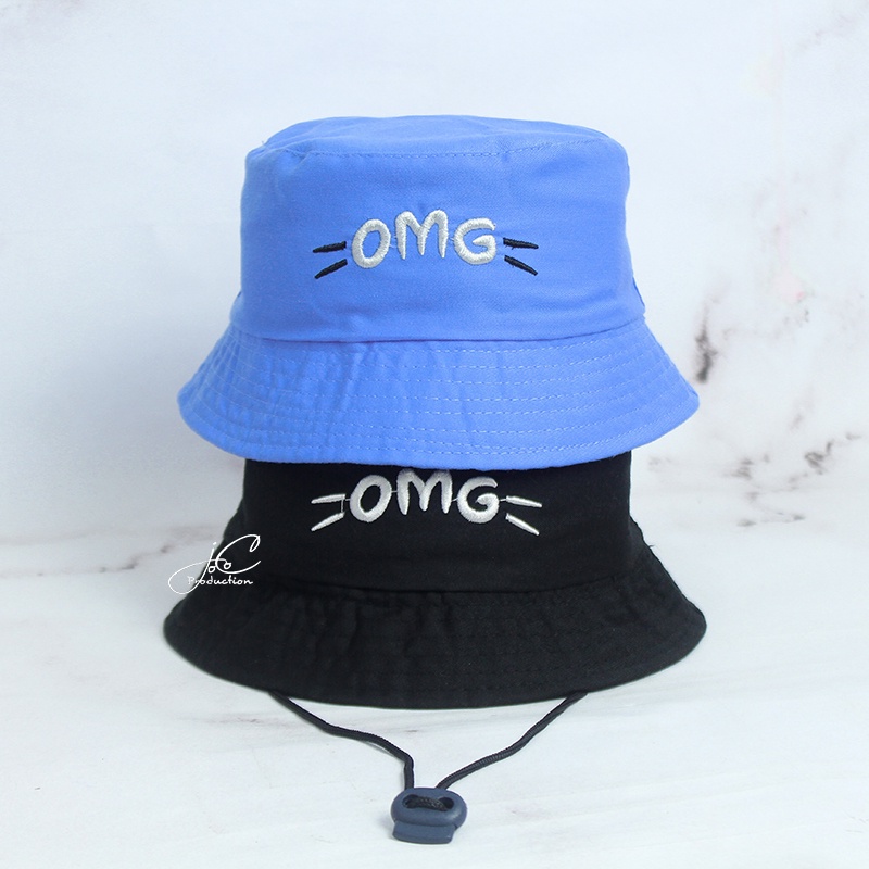 Jocoporduction - Topi Anak BUCKET Hat Tali Batita Premium Bordir OMG