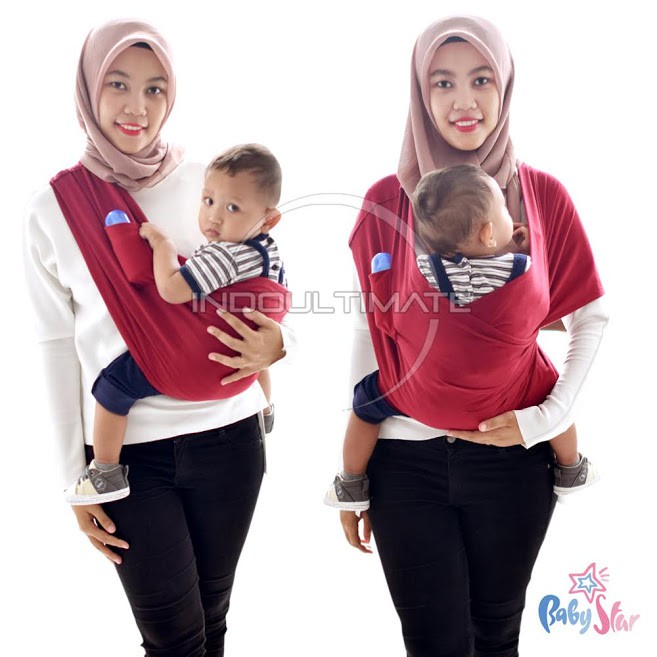 BABY STAR / BRIGHT STAR Gendongan Bayi Kaos / Gendongan Bayi Kaos Geos Baby 2in1 Gendongan Kaos 2in1 BY-76