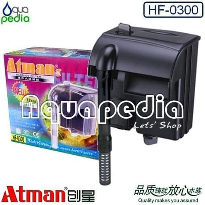 atman hf 0300 filter gantung aquarium hang on filter