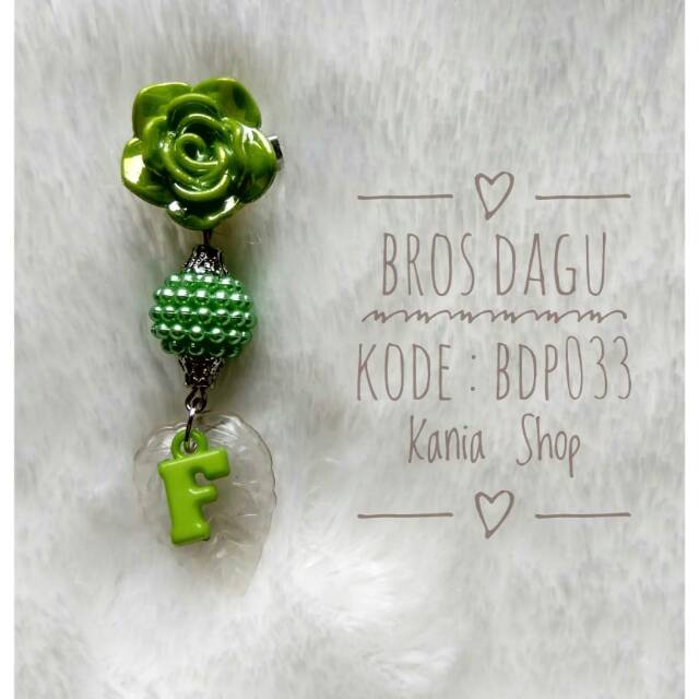 GROSIR Bros Dagu Juntai Huruf Inisial + Daun BDP033